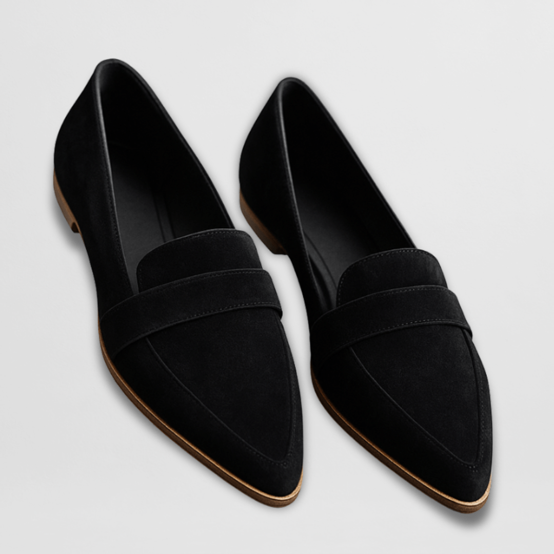 Comfortable women's orthopaedic walking loafers with arch support. Perfect casual slip-on footwear for daily wear.