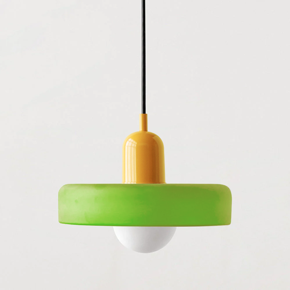 Vibrant ColorLoop Bauhaus lamp, a statement piece for modern living.