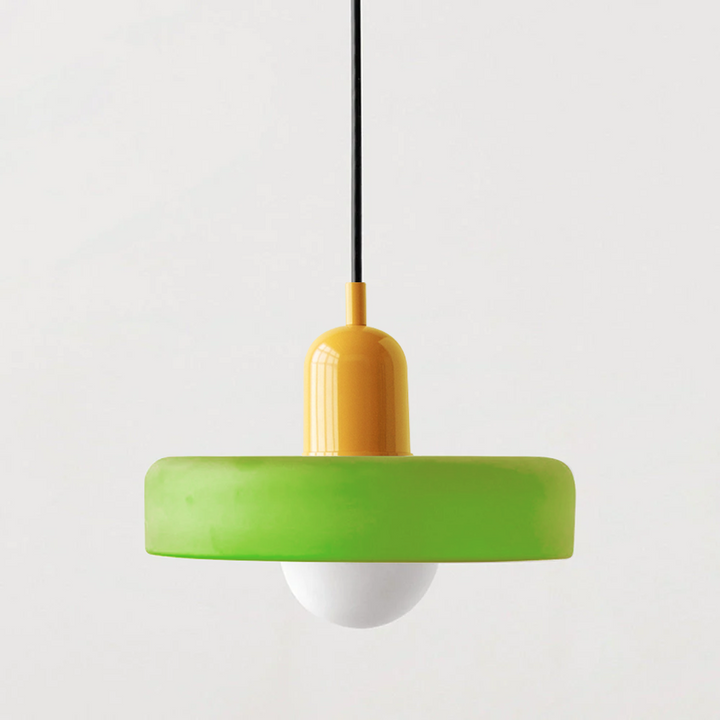 Vibrant ColorLoop Bauhaus lamp, a statement piece for modern living.