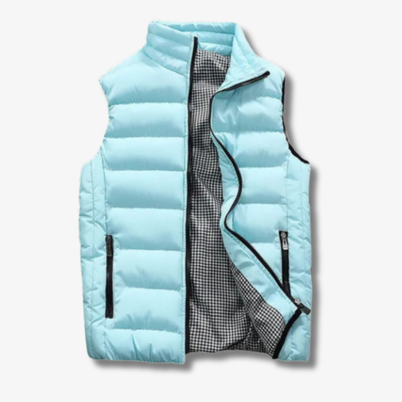 Comfortable men's warm layering vest. Stylish fall & winter outerwear for cozy casual wear and outdoor gear.