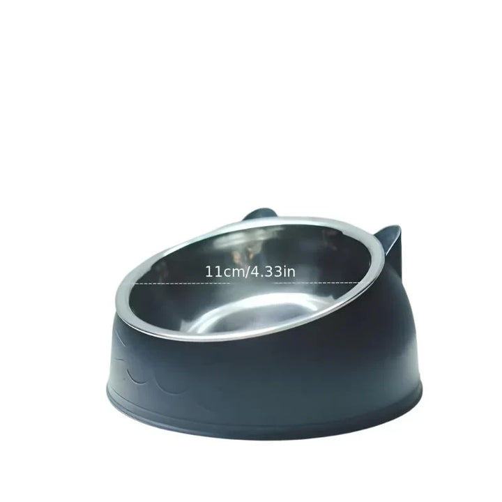 Pet food bowl, elevated and ergonomic, featuring an anti-slip base for stability.