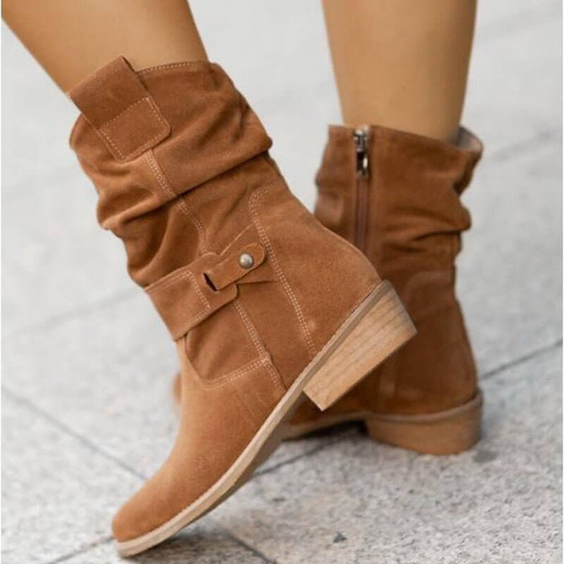 Women's Ankle Boots with Low Heel