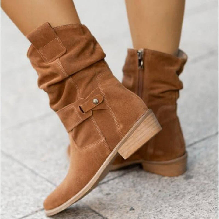 Women's Ankle Boots with Low Heel
