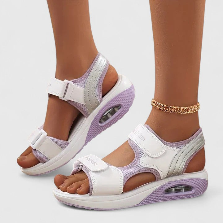 Stylish women's casual summer sandals with orthopaedic cushioning, arch support & foot pain relief.