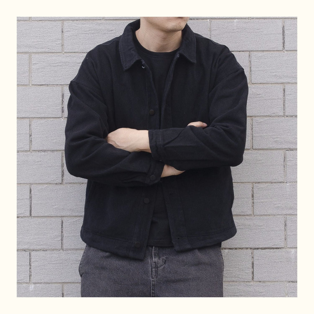 Stylish men's versatile casual jacket. Button-down design with a comfortable, relaxed fit for modern outerwear.