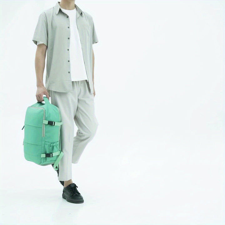 Weekend getaway bag, features a practical shoe compartment for clean & organized trips.