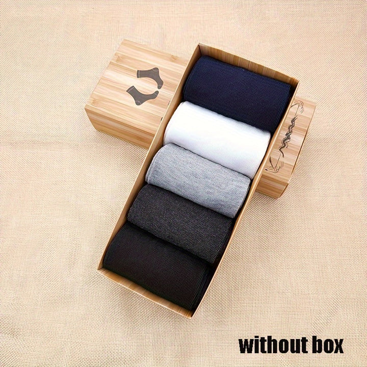 Men's checked socks worn on foot, demonstrating classic style & ultimate comfort.