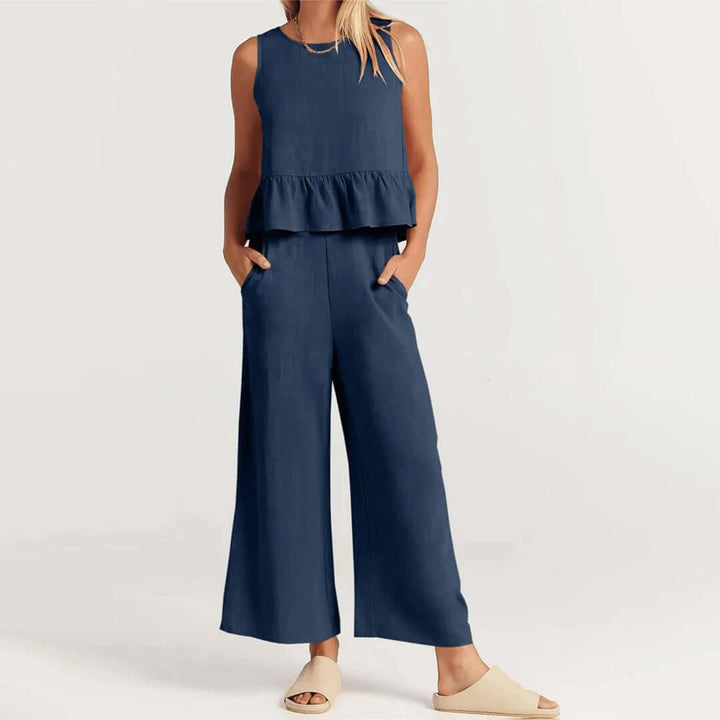 Women's Sky Blue 2-Piece Casual Set