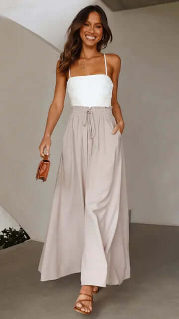 Women's Loose Fit Drawstring Trousers