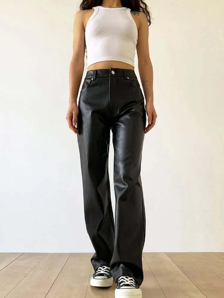 Women's High-Waist Straight Leg Vintage Pants