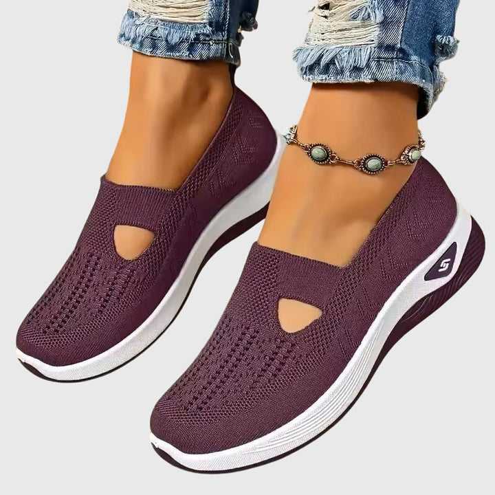 Women's comfortable orthopaedic slip-on shoes for foot support, bunion & pain relief.