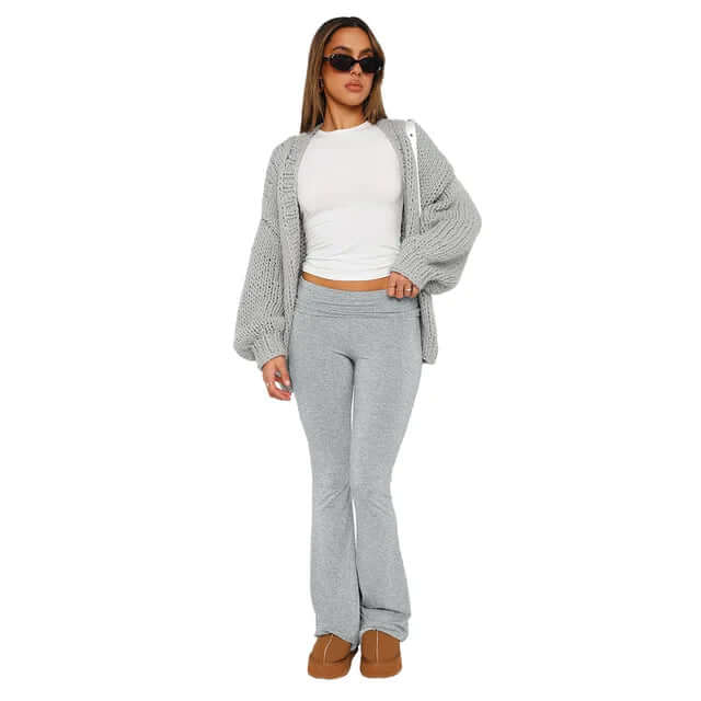 Women's Flared Stretch Trousers