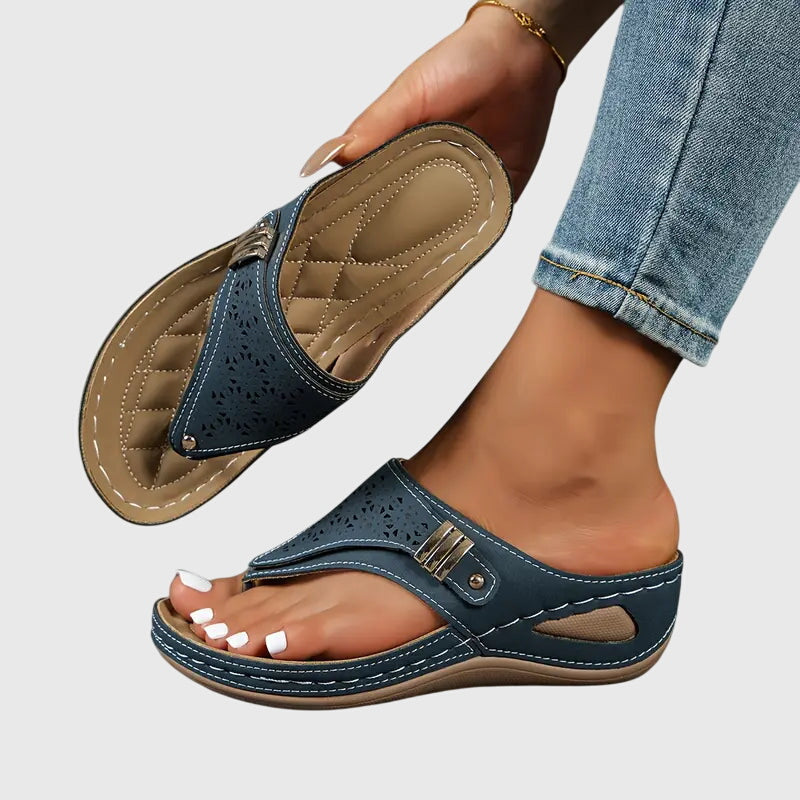 Stylish women's wedge sandals, perfect summer shoes with arch support & comfort for pain relief.