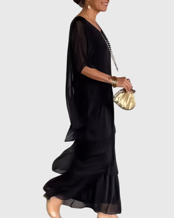 Versatile long flowing maxi dress for women, suitable for casual, formal, or party wear.