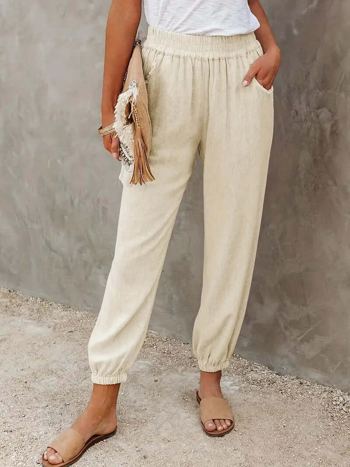 Women's Relaxed Fit Elastic Waist Pants