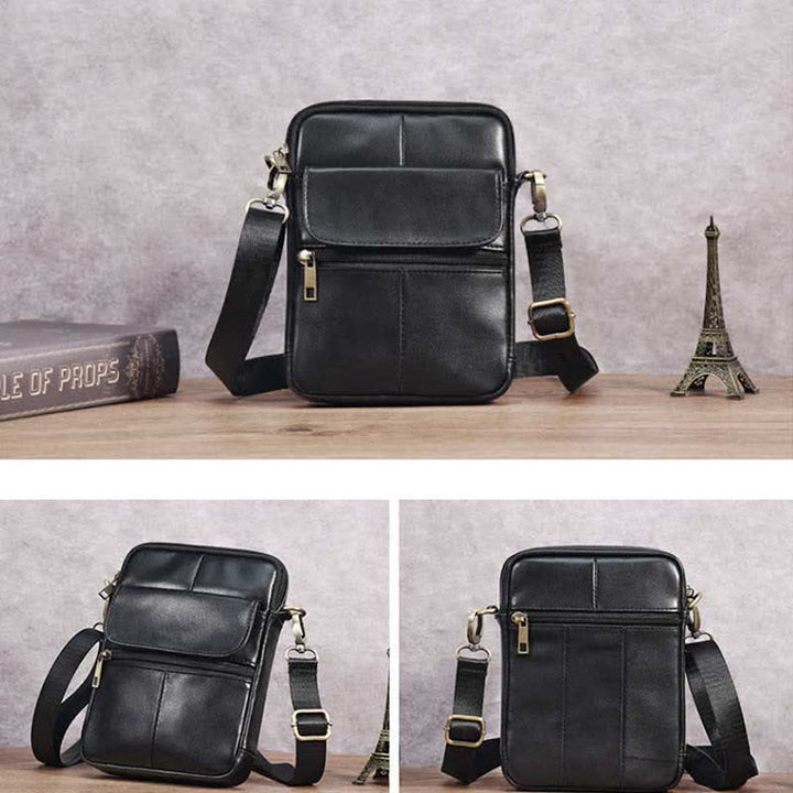 Versatile men's crossbody bag. Compact shoulder bag for travel, daily essentials, and organized carry.