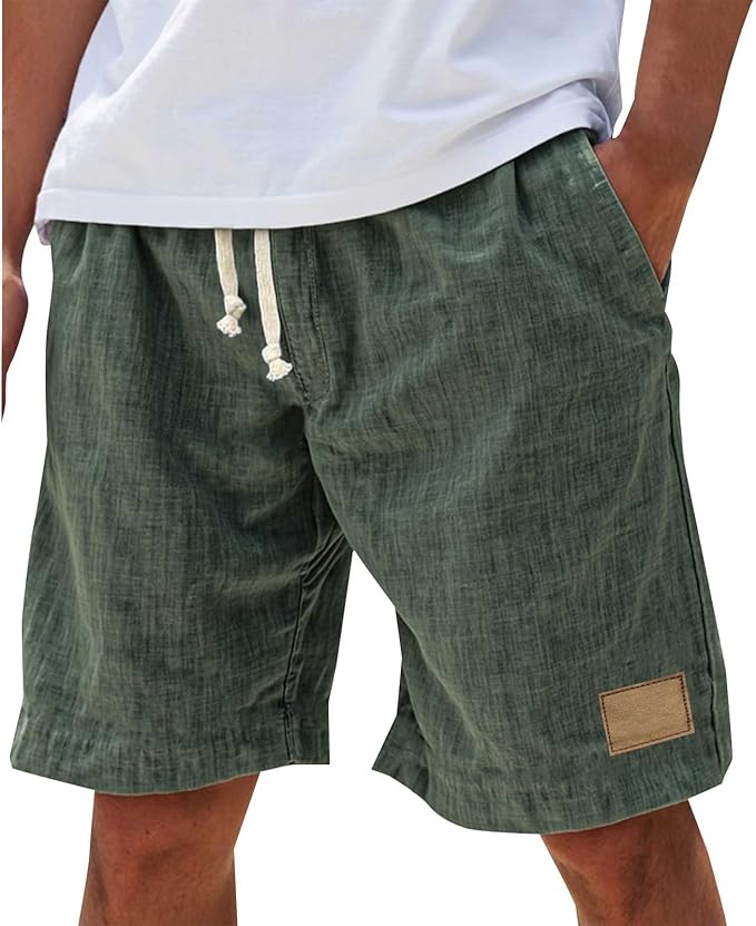 Everyday men's summer shorts with elastic waist, relaxed fit for ultimate comfort.