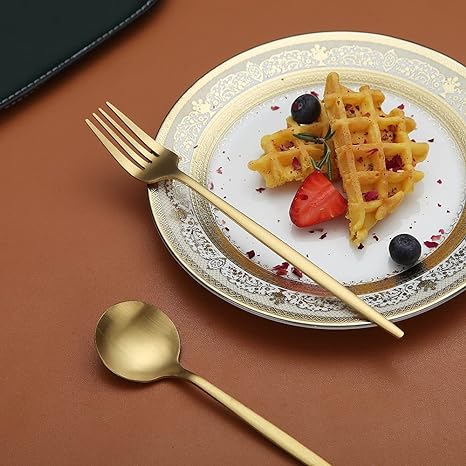 Minimalistic modern dining set, Aurora cutlery for an elegant table setting.