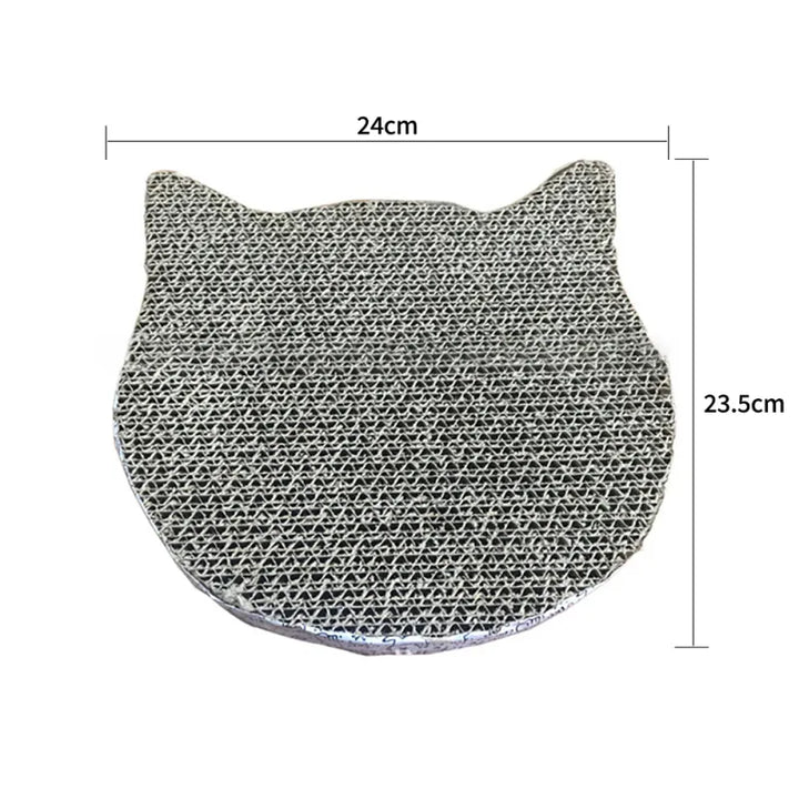 Textured corrugated scratching board for cats, a fun & healthy pet toy preventing furniture damage.