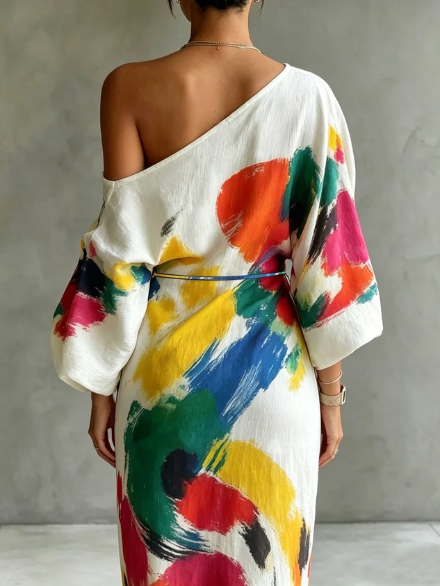 Women's casual Flowing Penny Maxi Dress. Long, relaxed fit summer dress for comfortable everyday wear or events.