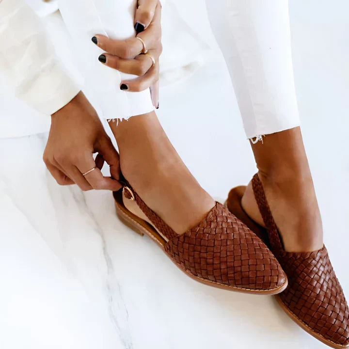 Classic open-toe slingback sandals for women, versatile ladies footwear perfect for casual or elegant summer outfits.