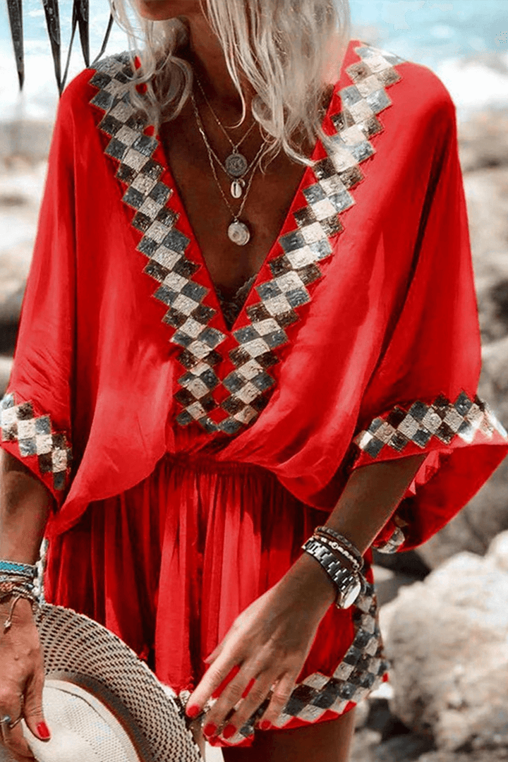 Women's V-Neck Relaxed Jumpsuit