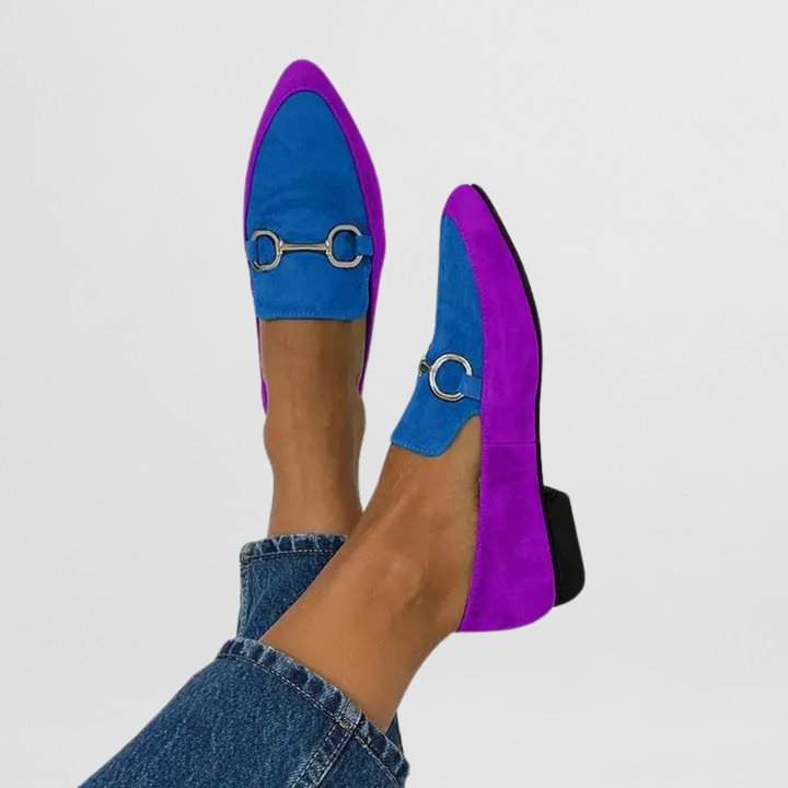 Comfortable women's orthopedic loafers with a vibrant design, perfect supportive footwear for daily wear.