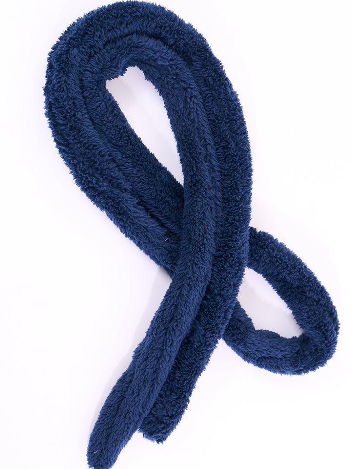 Men's V-neck winter fleece bathrobe with tie-belt, soft & warm for cozy sleepwear.