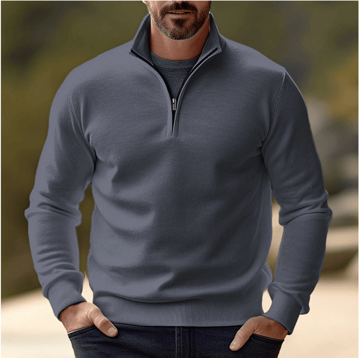 Men's Half-Zip Sweater - Soft Knit Layering