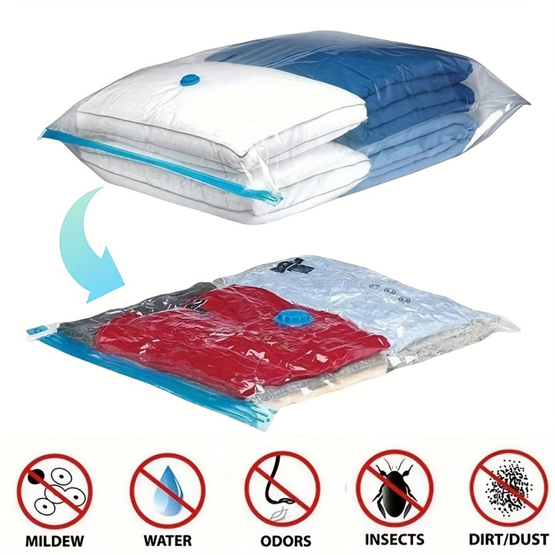 Waterproof extra large vacuum storage bags protect items while saving valuable space.