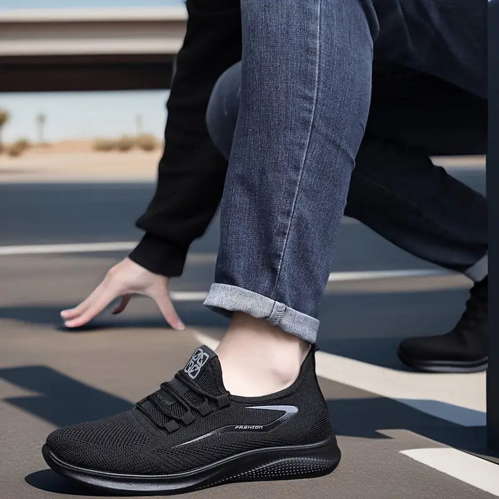 Modern men's lightweight lace-up sneakers, offering versatile comfort for walking, daily use & casual fashion.