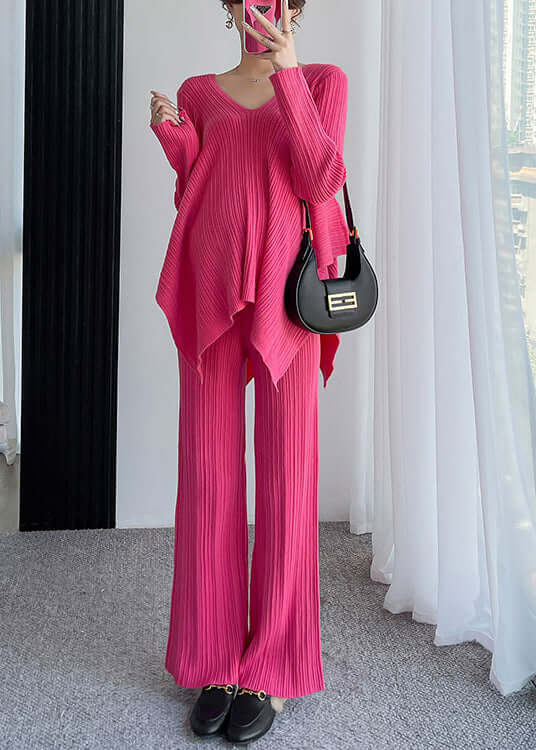 Women's Two-Piece Set with V-Neck