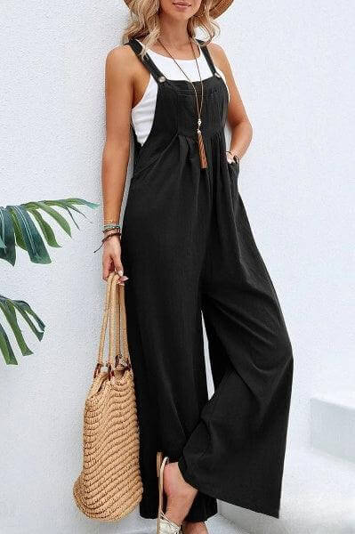 Women's Sleeveless Wide-Leg Jumpsuit