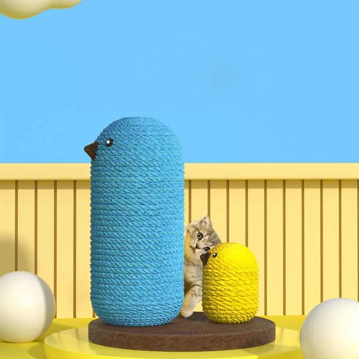 Unique design cat furniture scratching post, an interactive play station for cat exercise & pet enrichment.