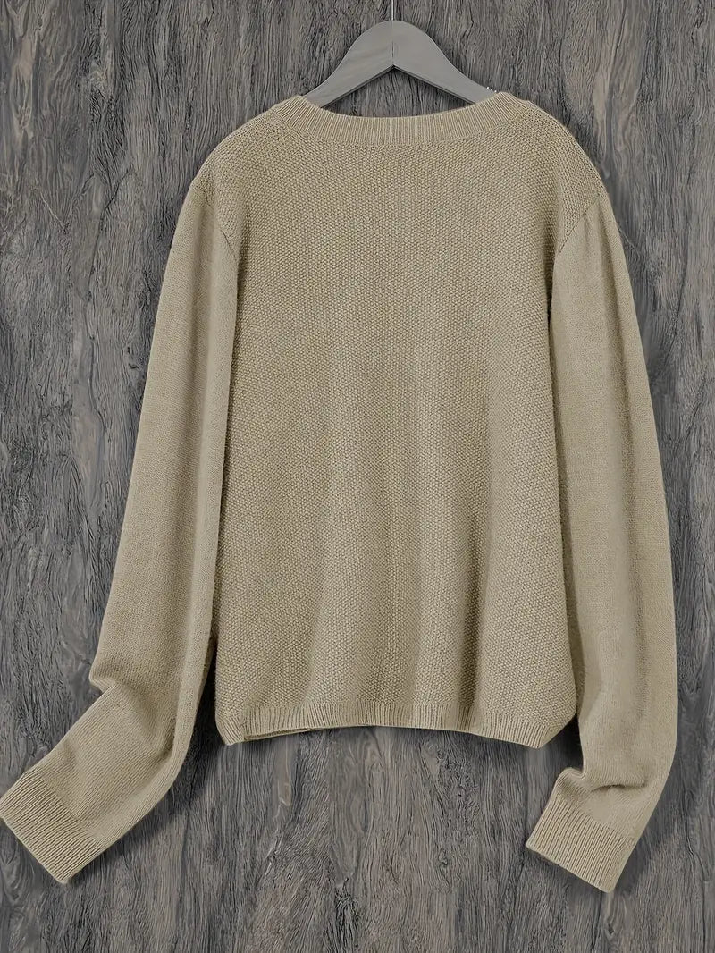 Long sleeve women's casual cardigan, a cozy and stylish layering piece.