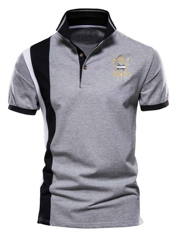 Effortless men's modern polo shirt. A minimalist short sleeve design, perfect for comfortable smart casual and daily wear.