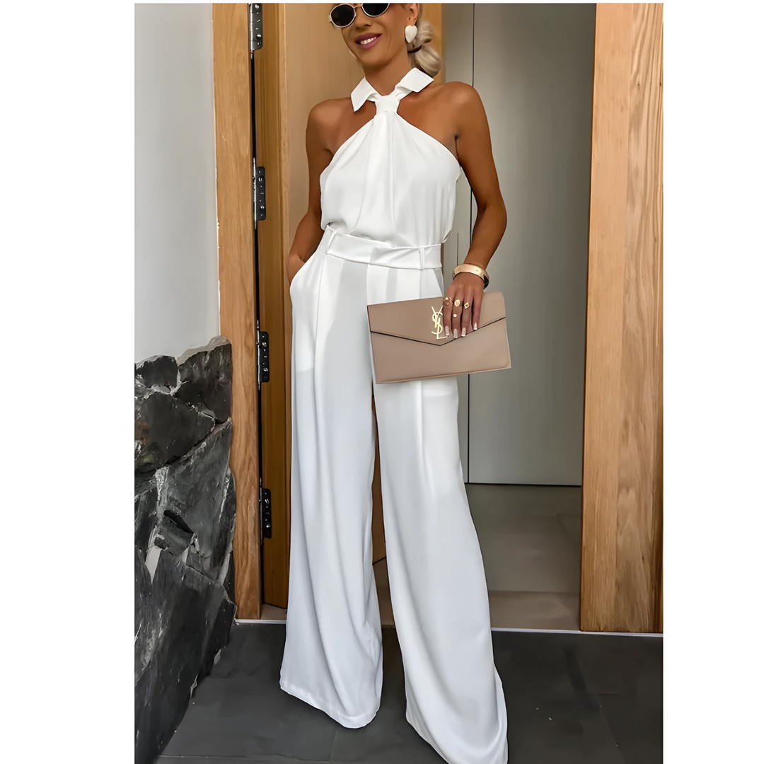 Trendy women's summer set styled as an elegant two-piece outfit, perfect for casual outings & fashion.