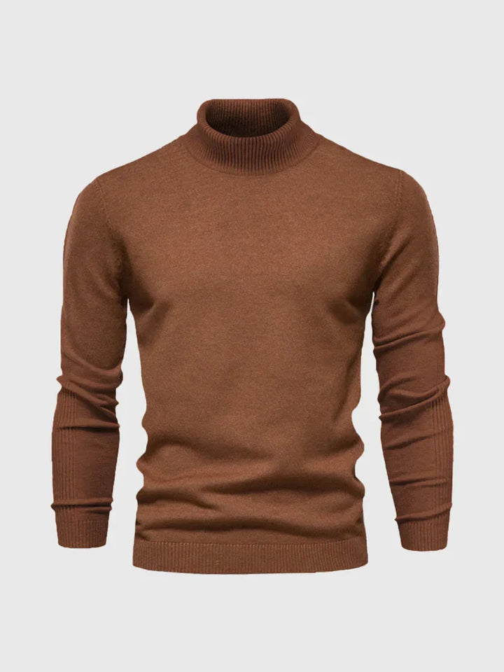 Cozy men's turtleneck sweater, ideal for everyday winter fashion.