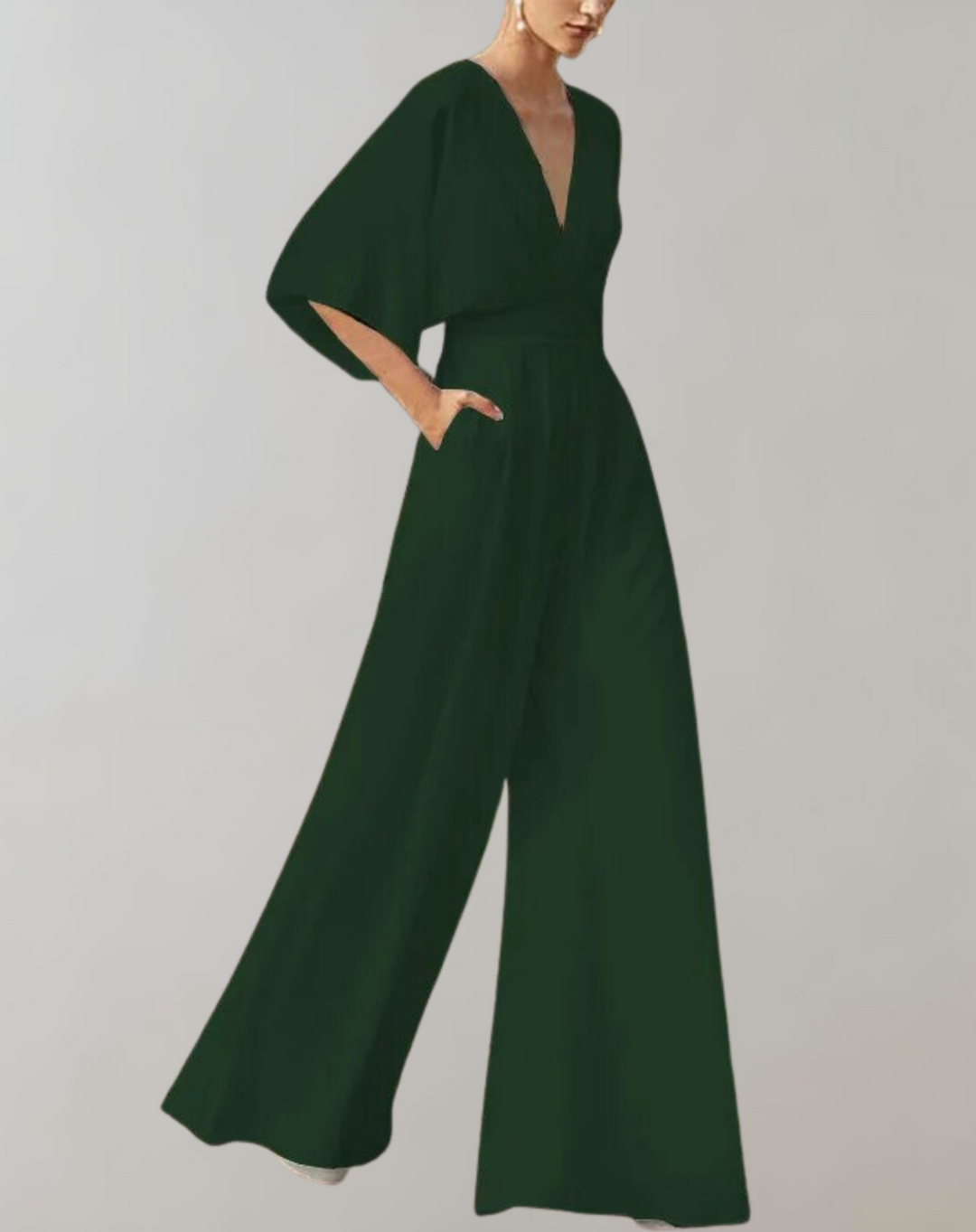 Casual women's relaxed fit wide leg overall jumpsuit, great for beach days, lounging, or daily errands.