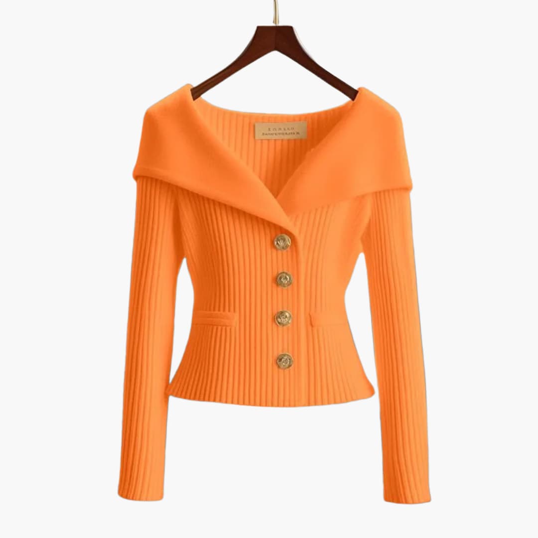 Chic women's ribbed cardigan, a button-up long sleeve sweater designed for everyday comfort and fall layering.