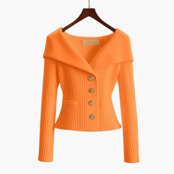 Chic women's ribbed cardigan, a button-up long sleeve sweater designed for everyday comfort and fall layering.