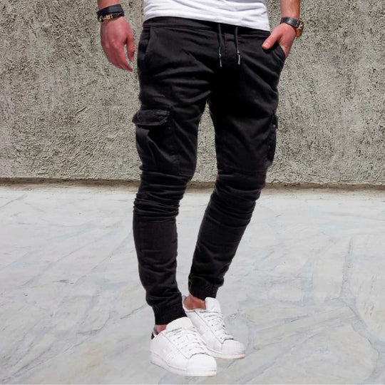 Men's fashionable cargo pants, a versatile essential with utility pockets for everyday casual style.