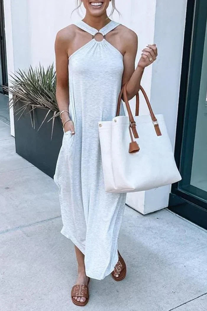 Elegant strapless midi dress for women, perfect for parties & summer occasions. Versatile & comfortable.