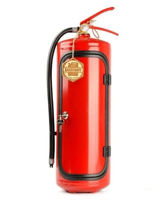 HiddenFlame Bar fire extinguisher mini bar, a stylish secret storage solution for alcohol.
