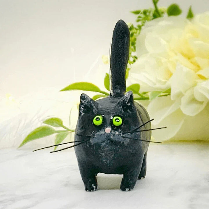 Unique handmade cat ornament for Christmas trees. Festive pet decor & gift for animal lovers.