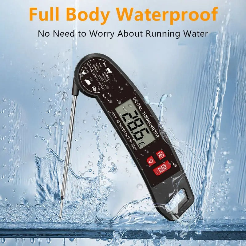Digital Food Thermometer with Backlit LCD