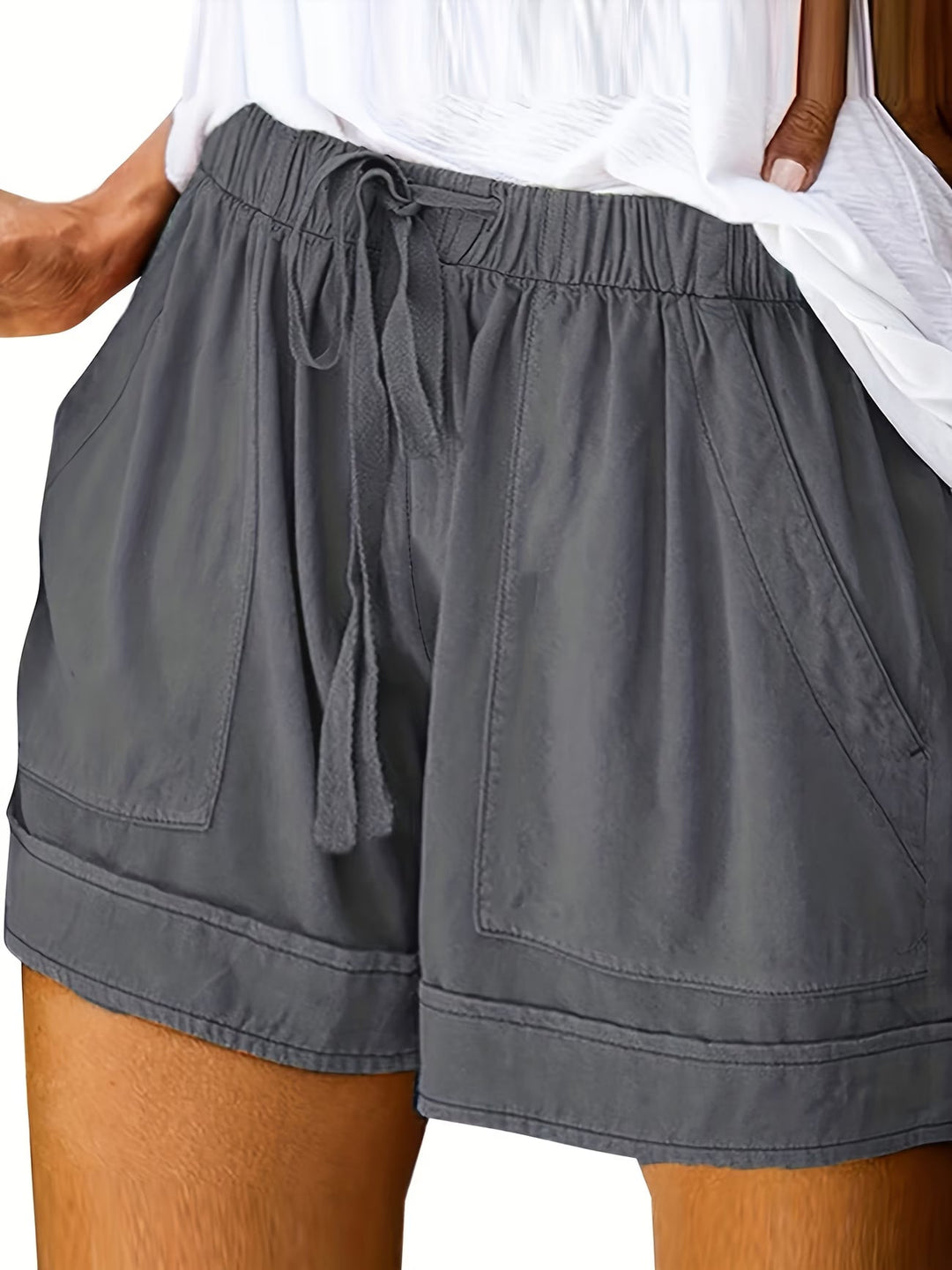 Stylish women's breathable summer shorts with a loose fit & elastic waist for ultimate casual comfort.
