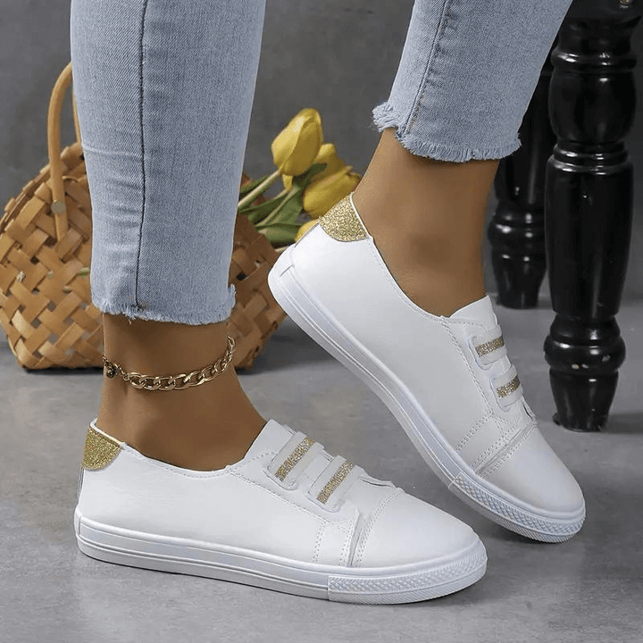 Women's Slip-On Trainers - Rounded Toe - Durable Sole