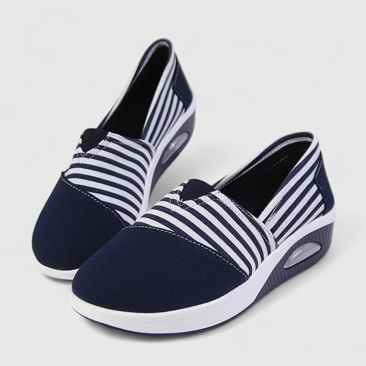 Slip-on women's comfort sneakers, perfect for walking with orthopedic support and casual style.