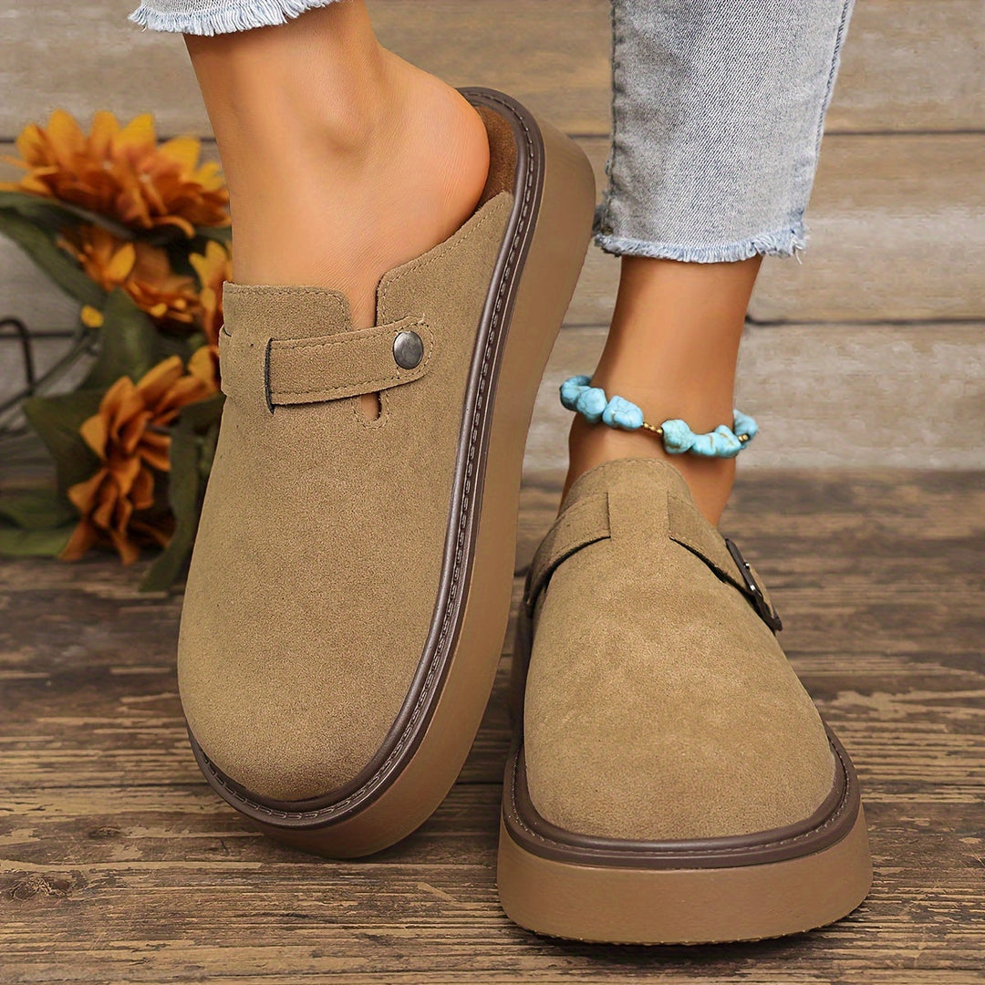 Supportive everyday clogs for women, designed with a comfortable platform sole.